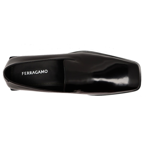 Salvatore Ferragamo Chagall Loafers Shoes Black Patent Leather Size 11 New main image 4